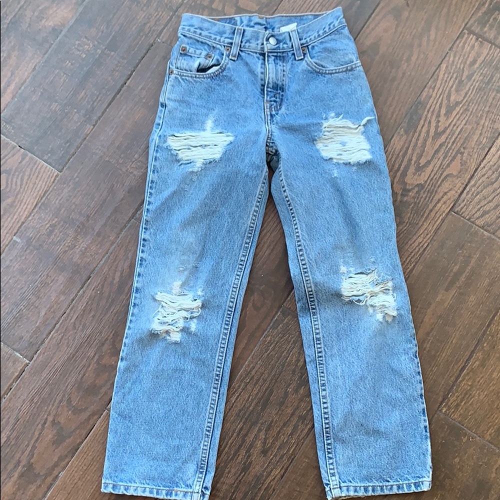 Distressed Levi’s jeans